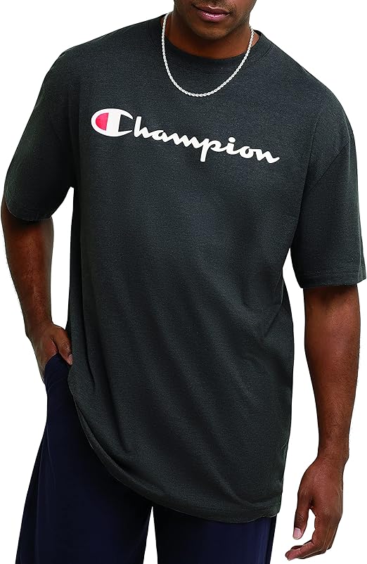 Men's Graphic T Shirt Cotton Midweight Crewneck Tee Script Logo