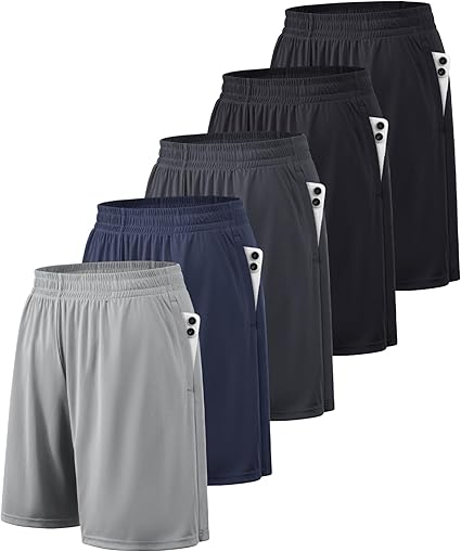 Men's Athletic Shorts Quick Dry Activewear w/ Pockets Elastic Waist