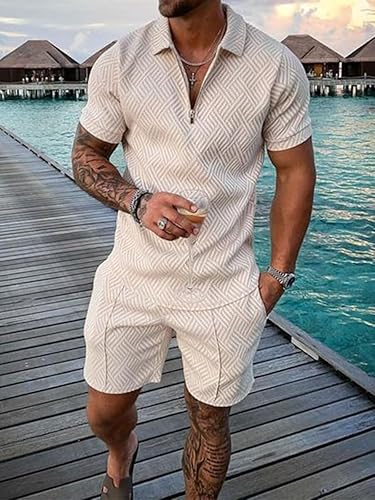Men's Summer Polo & Shorts Set 2 Piece Casual Tracksuit Outfit Look